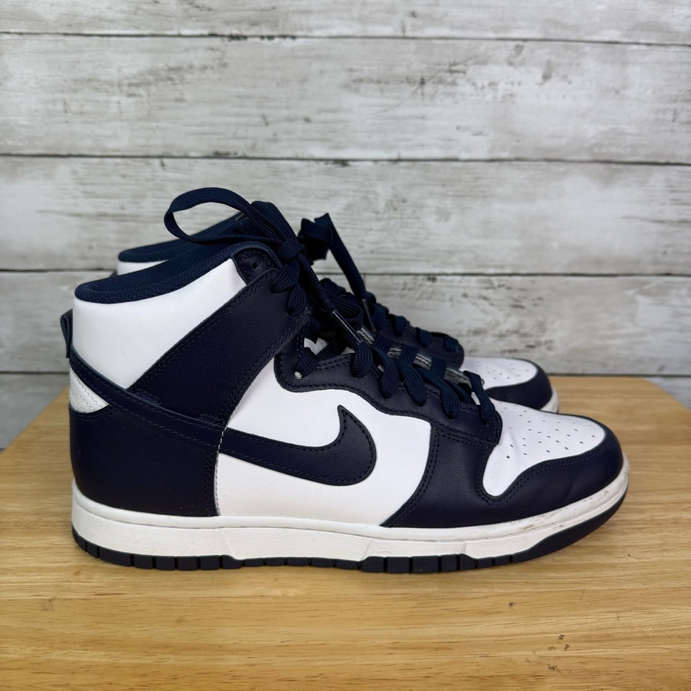 Nike Dunk High Championship Navy sneakers Size 8.5